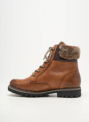 Bottines/boots matière lisse talon plat jusqu'à 3cm marron REMONTE femme