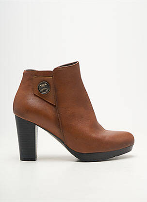Bottines/boots matière lisse talon de 7 à 9cm marron PATRICIA MILLER femme