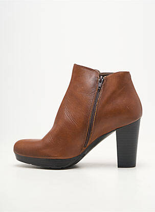 Bottines/boots matière lisse talon de 7 à 9cm marron PATRICIA MILLER femme
