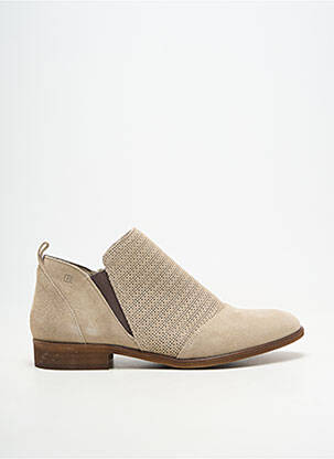 Bottines/boots matière lisse talon plat jusqu'à 3cm beige FLUCHOS femme