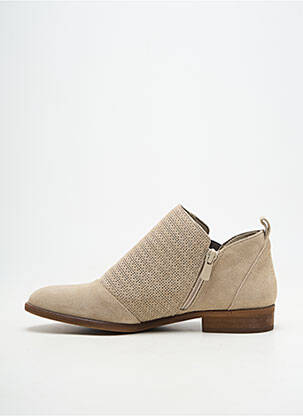 Bottines/boots matière lisse talon plat jusqu'à 3cm beige FLUCHOS femme