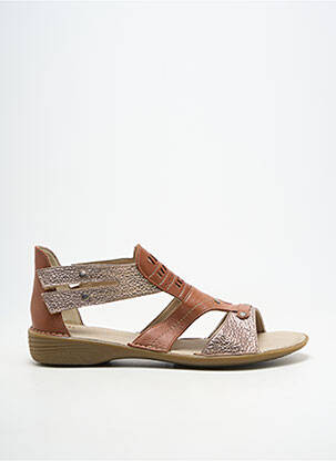 Sandales/nu pieds matière lisse talon plat jusqu'à 3cm marron FLUCHOS femme