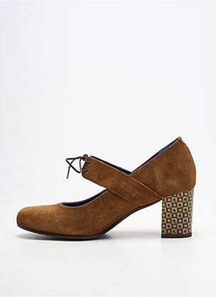 Escarpins talon de 7 à 9cm marron FLUCHOS femme