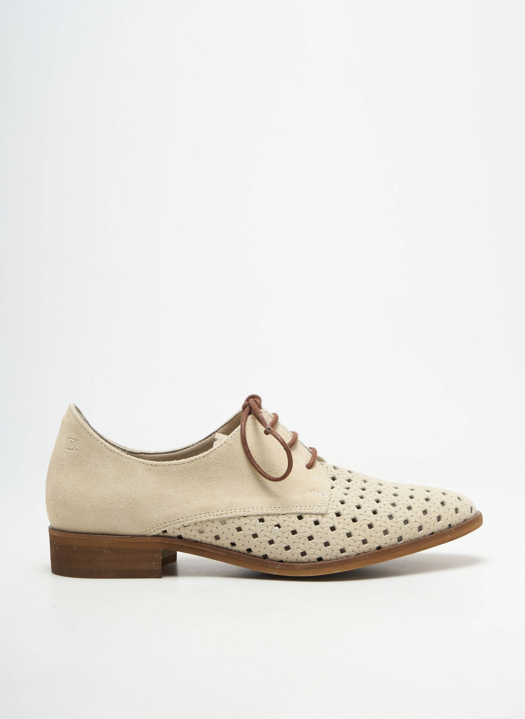 Derbies bout pointu talon plat jusqu'à 3cm beige FLUCHOS femme