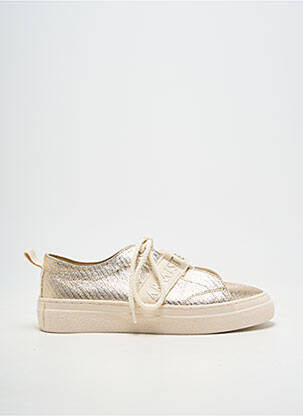 Baskets matière lisse talon plat jusqu'à 3cm or ARMISTICE femme