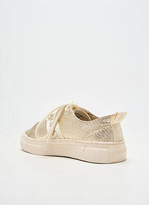 Baskets matière lisse talon plat jusqu'à 3cm or ARMISTICE femme