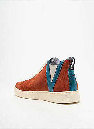 Baskets bout rond talon plat jusqu'à 3cm orange VADDIA femme