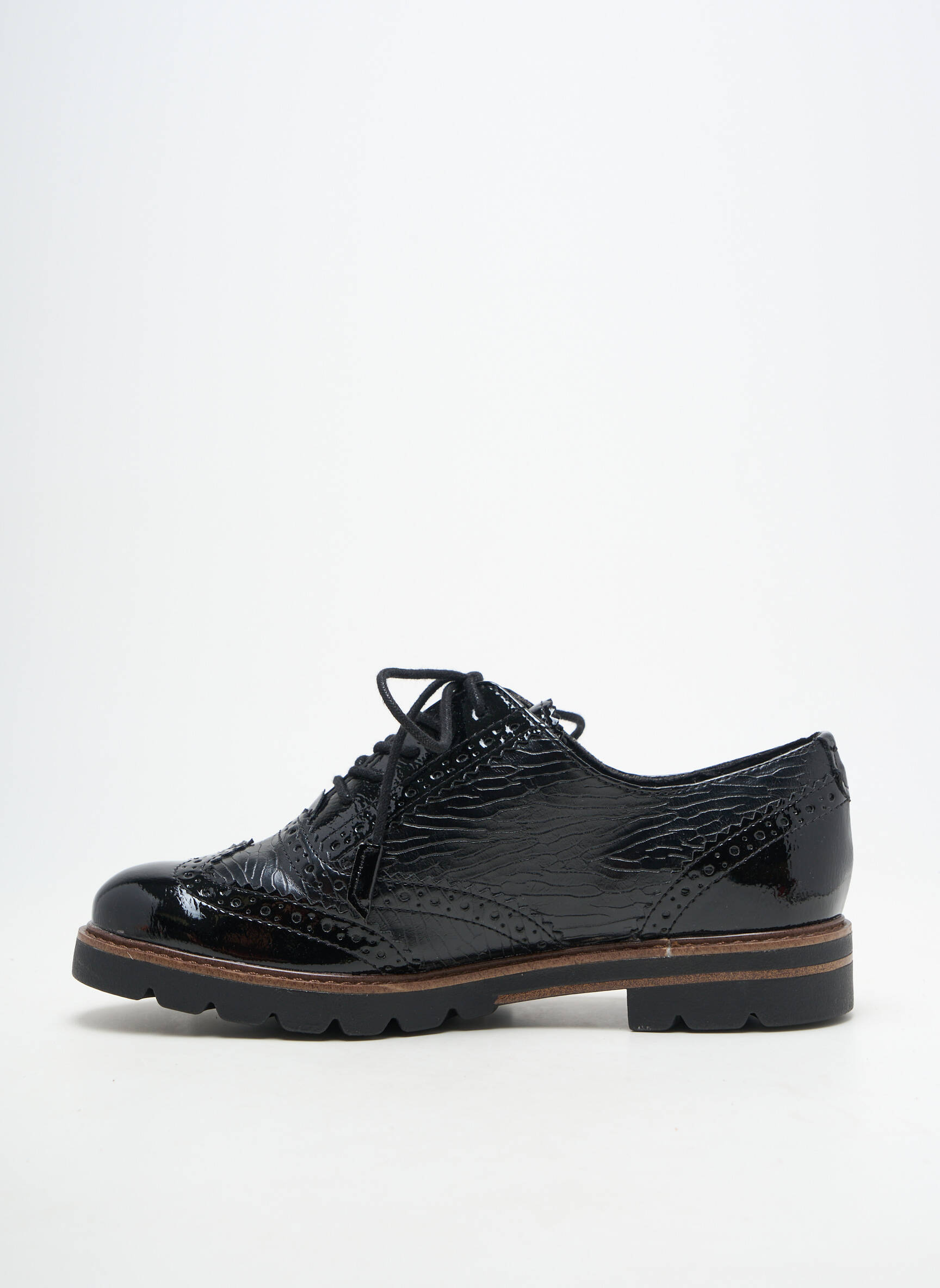 Derbies matière lisse talon plat jusqu'à 3cm noir MARCO TOZZI femme