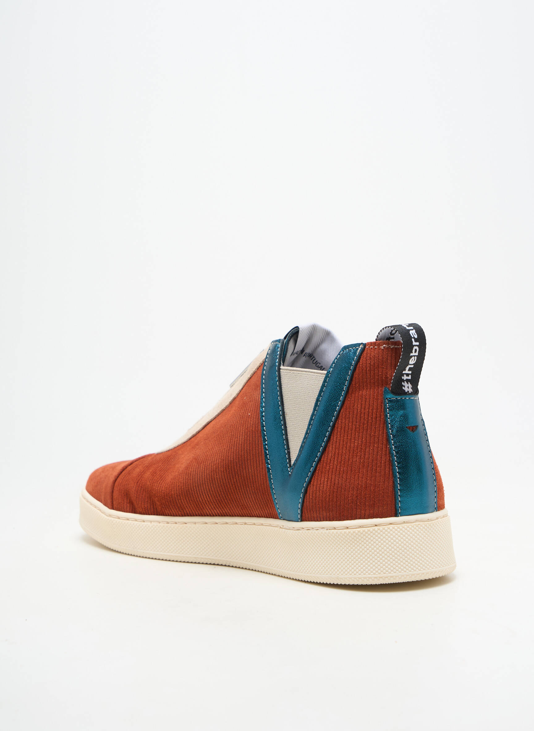 Baskets bout rond talon plat jusqu'à 3cm orange VADDIA femme