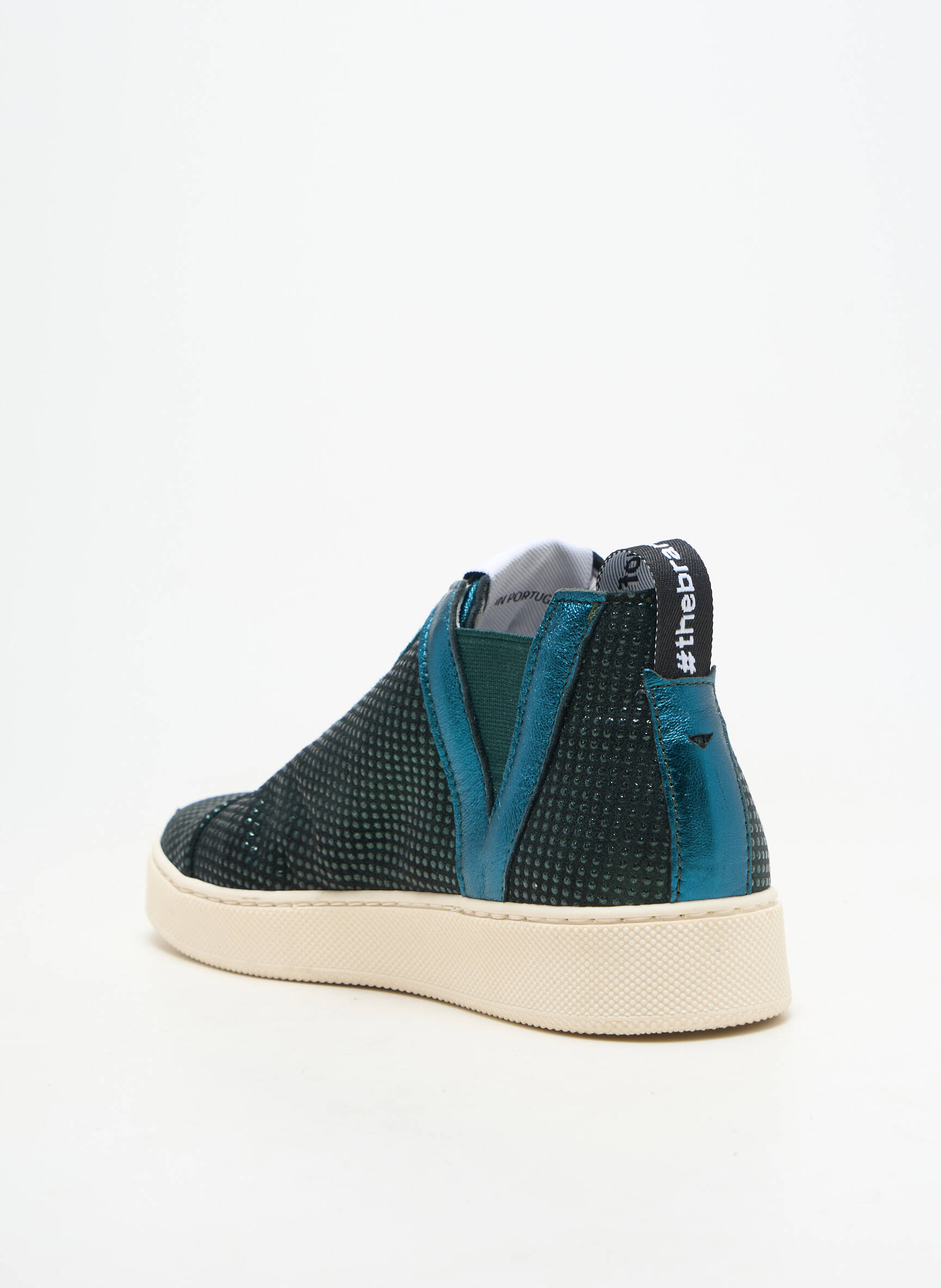 Baskets bout rond talon plat jusqu'à 3cm vert VADDIA femme