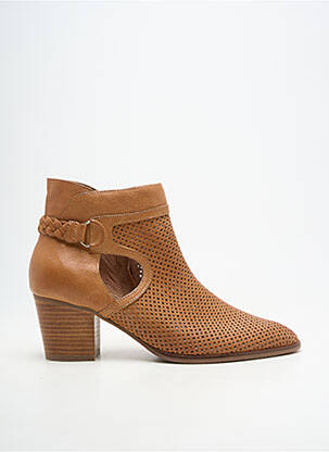 Bottines/boots matière lisse talon de 4 à 6cm marron EMILIE KARSTON femme