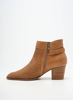 Bottines/boots matière lisse talon de 4 à 6cm marron EMILIE KARSTON femme