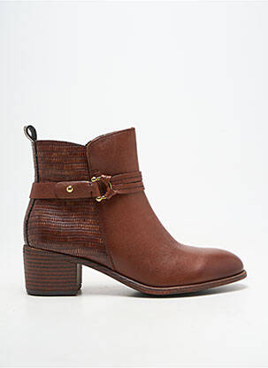 Bottines/boots matière lisse talon de 4 à 6cm marron MARCO TOZZI femme