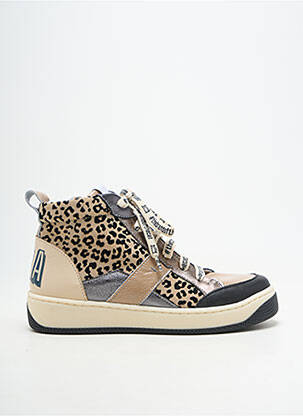 Baskets fermeture zip et lacets talon plat jusqu'à 3cm marron VADDIA femme