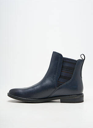 Bottines/boots matière lisse talon plat jusqu'à 3cm bleu MARCO TOZZI femme