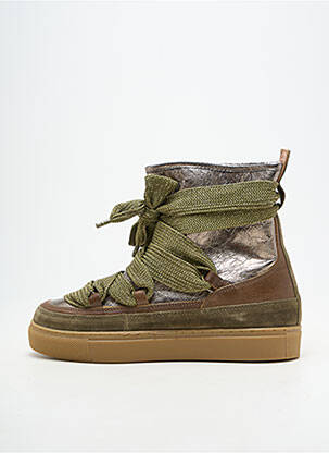 Bottines/boots fourrée talon plat jusqu'à 3cm vert EMILIE KARSTON femme