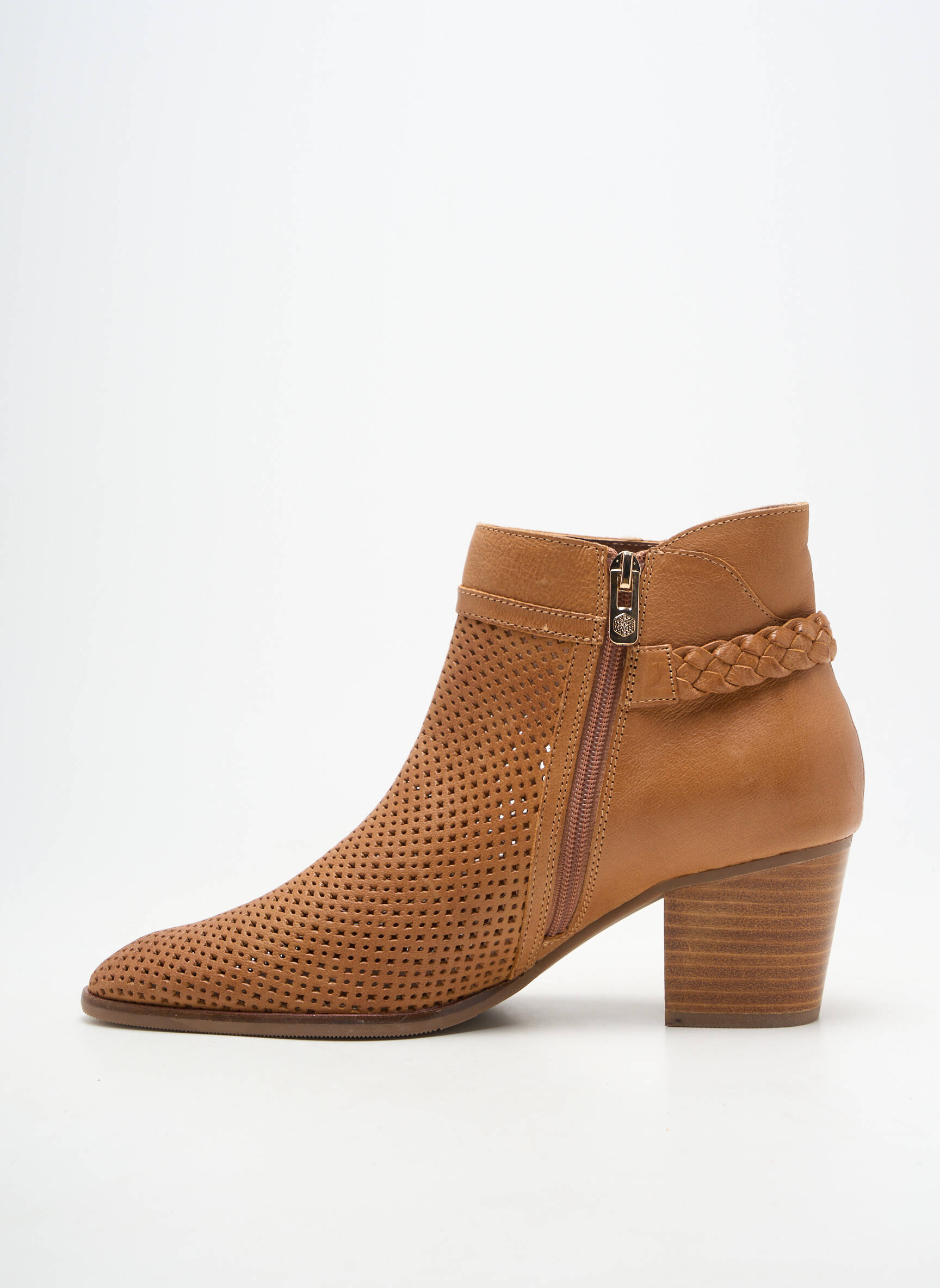 Bottines/boots matière lisse talon de 4 à 6cm marron EMILIE KARSTON femme