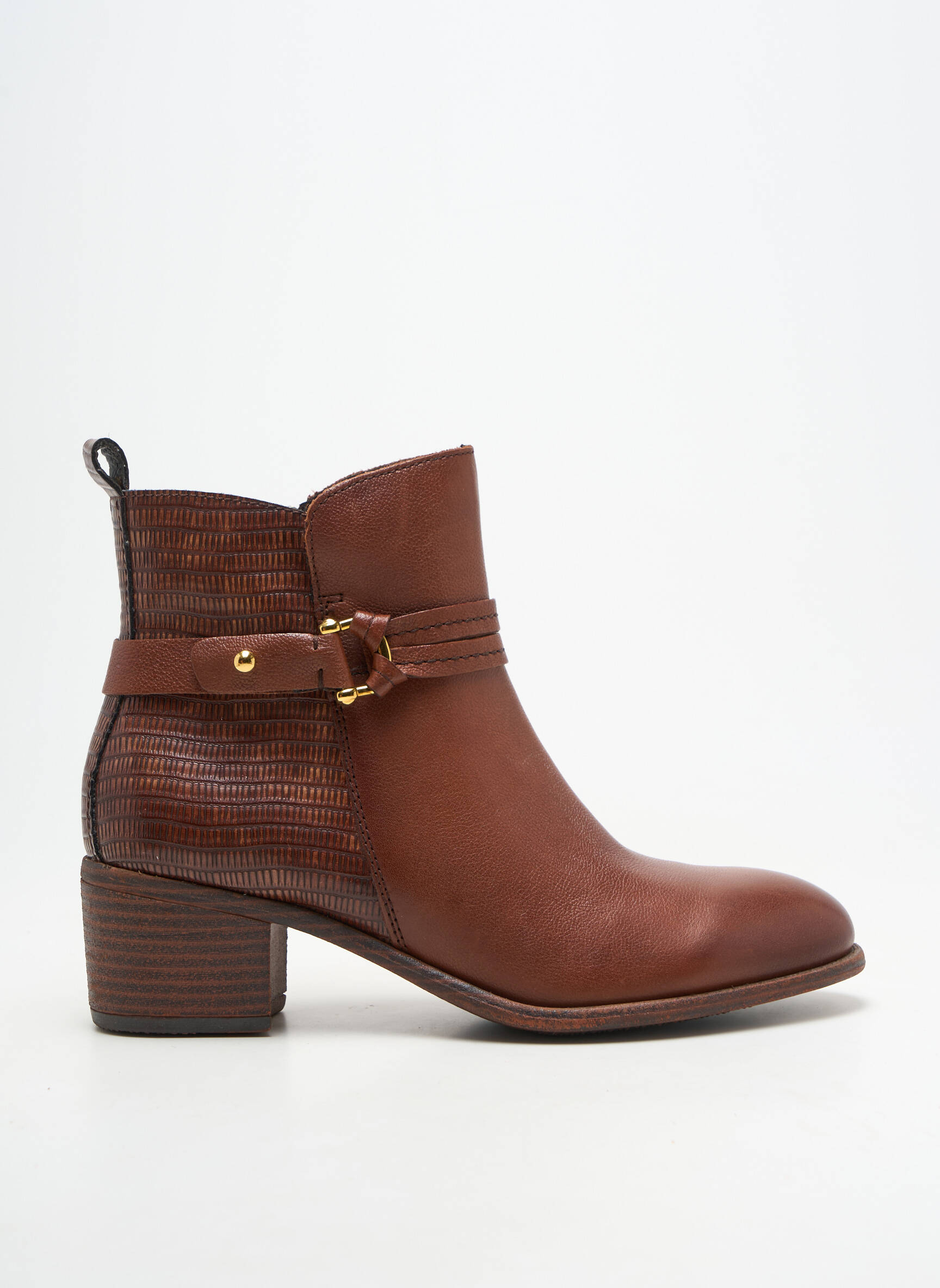 Bottines/boots matière lisse talon de 4 à 6cm marron MARCO TOZZI femme