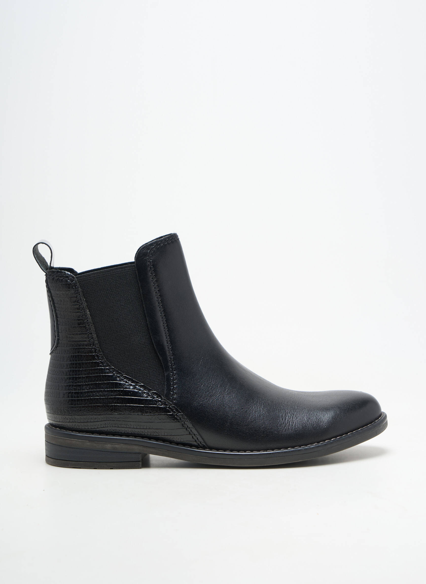 Bottines/boots matière lisse talon plat jusqu'à 3cm noir MARCO TOZZI femme
