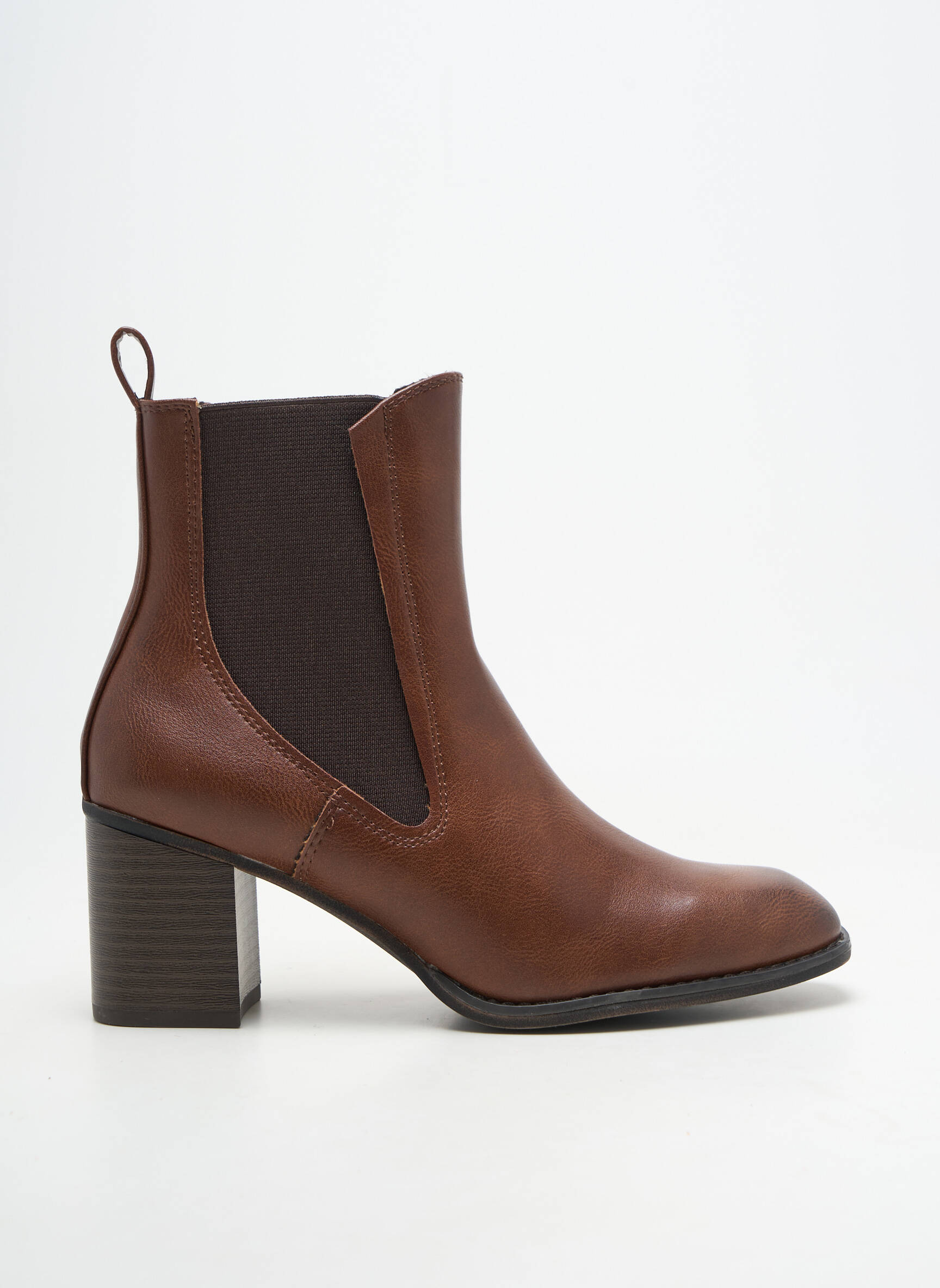 Bottines/boots matière lisse talon de 7 à 9cm marron MARCO TOZZI femme