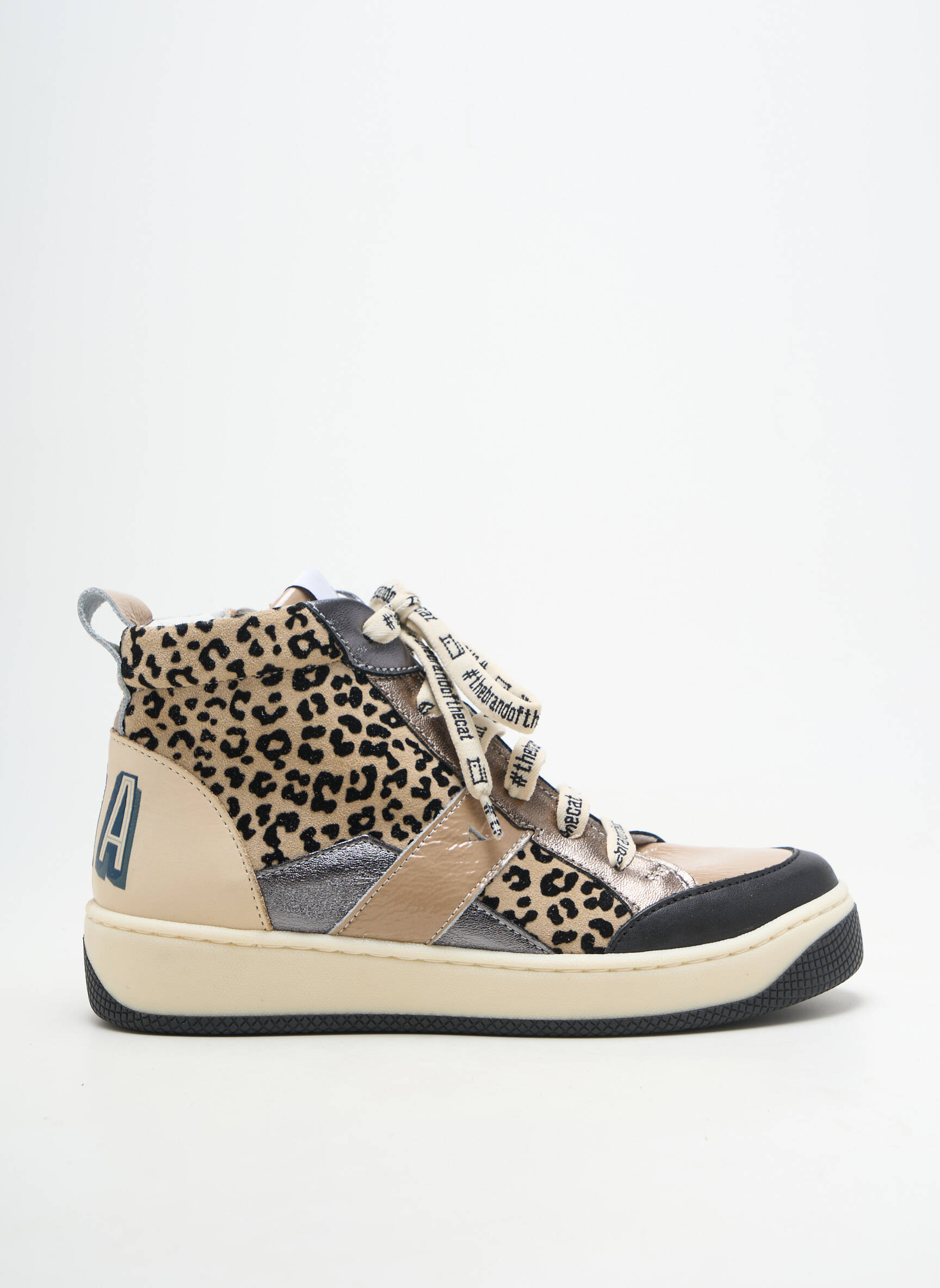 Baskets fermeture zip et lacets talon plat jusqu'à 3cm marron VADDIA femme