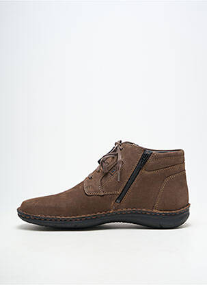 Bottines/boots matière lisse bout rond marron JOSEF SEIBEL homme