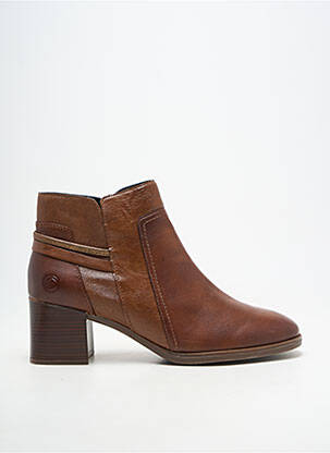Bottines/boots matière lisse talon de 4 à 6cm marron REMONTE femme
