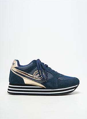 Baskets plateforme talon plat jusqu'à 3cm bleu NO NAME femme