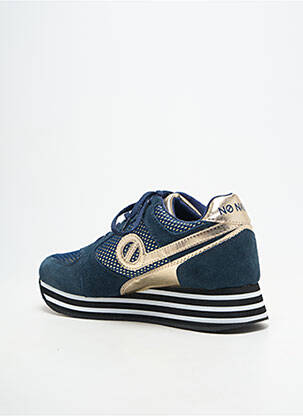 Baskets plateforme talon plat jusqu'à 3cm bleu NO NAME femme