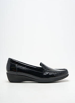 Mocassins matière lisse talon de 4 à 6cm noir ARTIKA SOFT femme