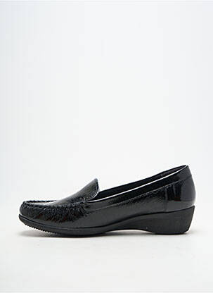 Mocassins matière lisse talon de 4 à 6cm noir ARTIKA SOFT femme