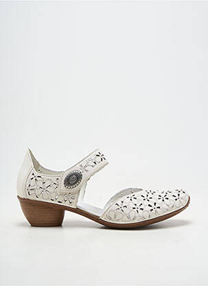 Escarpins matière lisse talon de 4 à 6cm blanc RIEKER femme