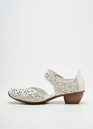 Escarpins matière lisse talon de 4 à 6cm blanc RIEKER femme