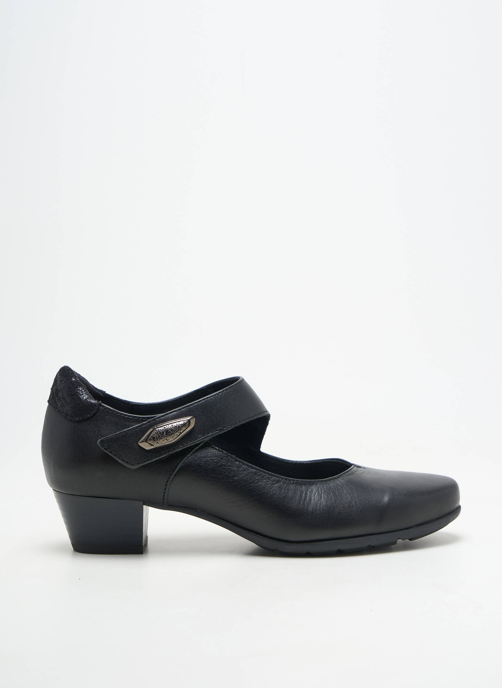 Escarpins matière lisse talon de 4 à 6cm noir ARTIKA SOFT femme