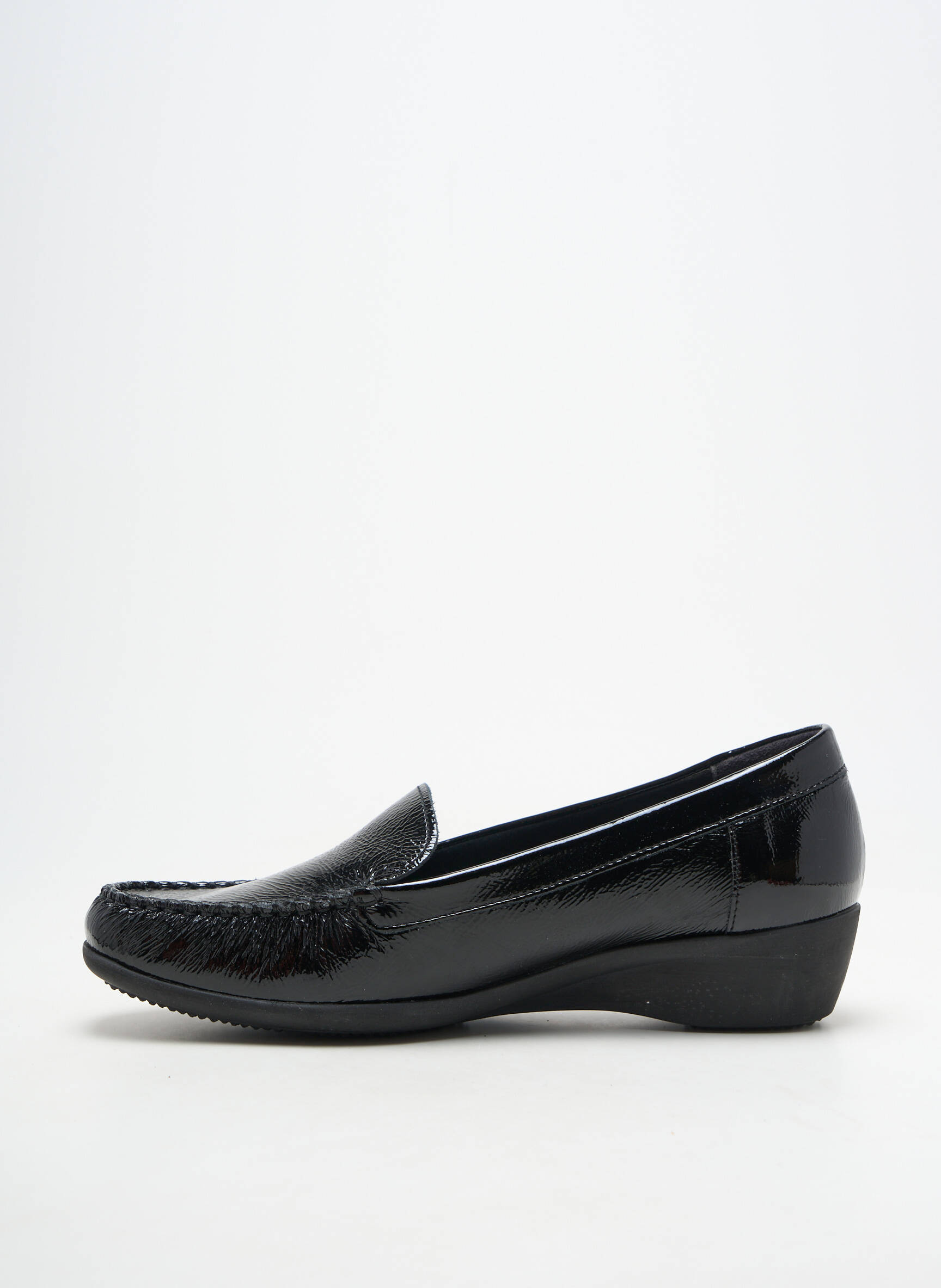 Mocassins matière lisse talon de 4 à 6cm noir ARTIKA SOFT femme