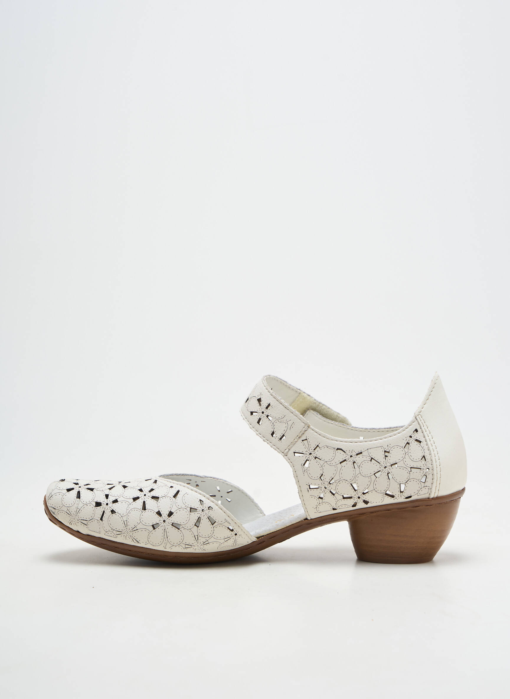 Escarpins matière lisse talon de 4 à 6cm blanc RIEKER femme
