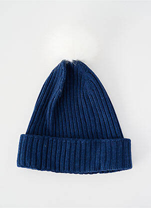 Bonnet maille fine bleu LES POULETTES FITNESS homme