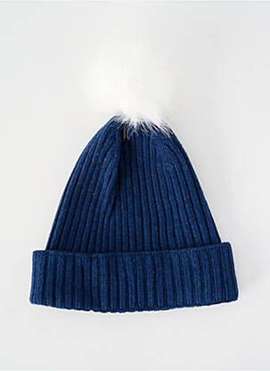 Bonnet maille fine bleu LES POULETTES FITNESS homme