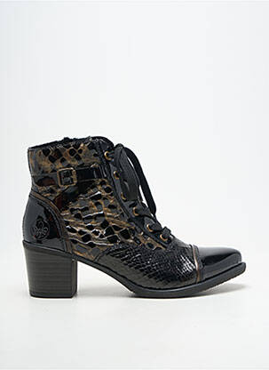 Bottines/boots matière lisse talon de 4 à 6cm noir RIEKER femme