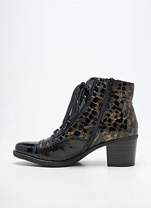 Bottines/boots matière lisse talon de 4 à 6cm noir RIEKER femme