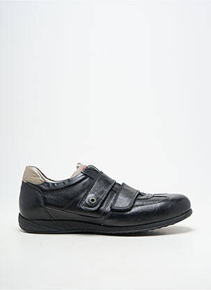 Baskets matière lisse bout rond noir FLUCHOS homme
