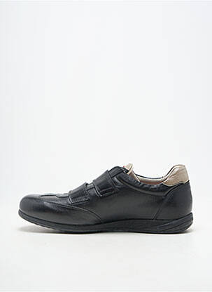 Baskets matière lisse bout rond noir FLUCHOS homme