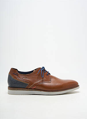 Baskets matière lisse bout rond marron FLUCHOS homme