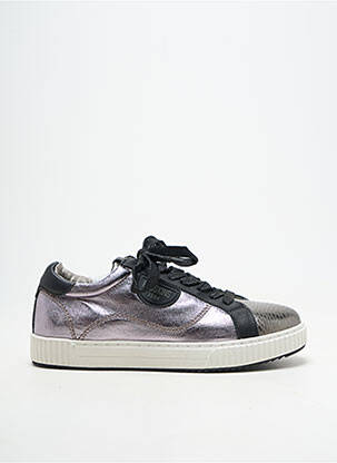 Baskets matière lisse talon plat jusqu'à 3cm gris REDSKINS femme