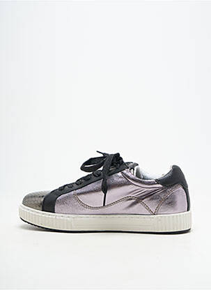 Baskets matière lisse talon plat jusqu'à 3cm gris REDSKINS femme