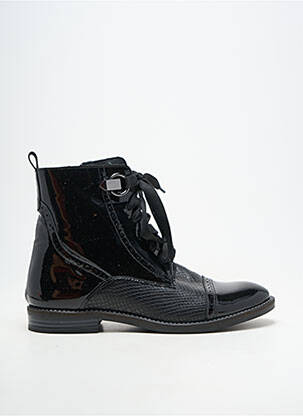 Bottines/boots matière lisse talon plat jusqu'à 3cm noir MYMA femme