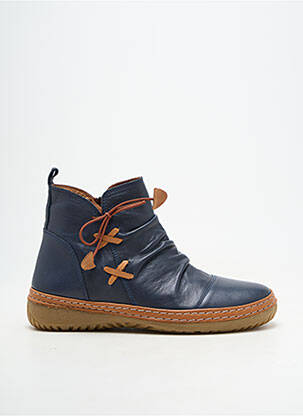 Bottines/boots matière lisse talon plat jusqu'à 3cm bleu PEDRO TORRES femme