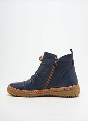 Bottines/boots matière lisse talon plat jusqu'à 3cm bleu PEDRO TORRES femme