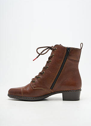 Bottines/boots matière lisse talon plat jusqu'à 3cm marron RIEKER femme