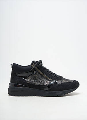 Baskets bout rond talon de 4 à 6cm noir REMONTE femme
